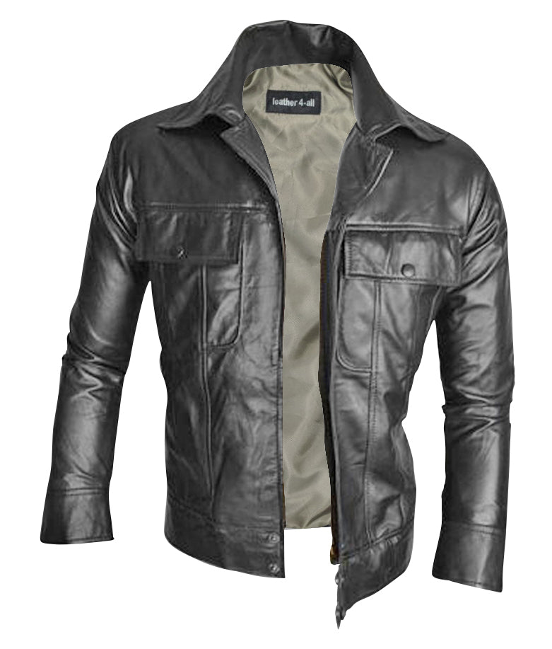 ELVIS PRESLEY KING OF ROCK REAL LAMB LEATHER JACKET: