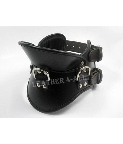 GENUINE LEATHER PADDED POSTURE NECK COLLAR
