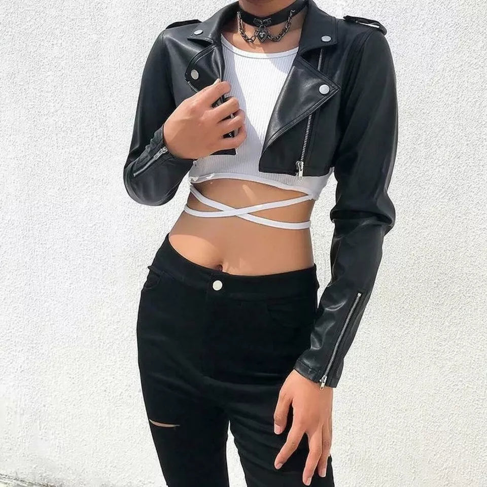 Women's Real Lamb Leather Bolero and Slim Fit Shrug Jacket