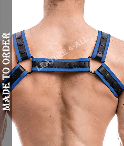 Men's Genuine Cowhide Leather Chest Harness Contrast Leather Harness Available In Different Colors