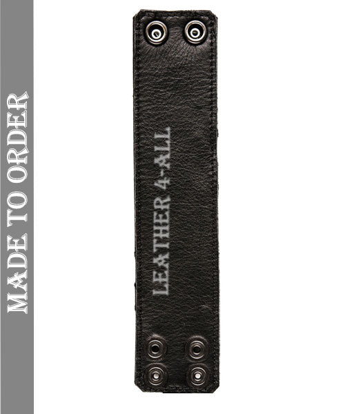 BDSM Leather Handcuffs – Master Slave Contrast Stripes In Different Colors