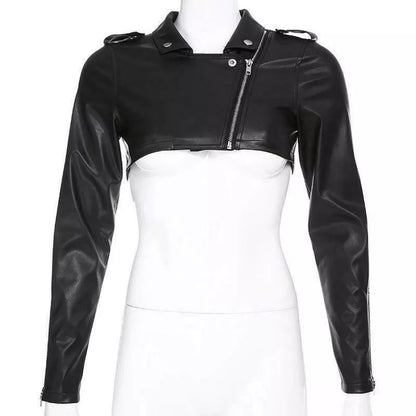 Women's Real Lamb Leather Bolero and Slim Fit Shrug Jacket