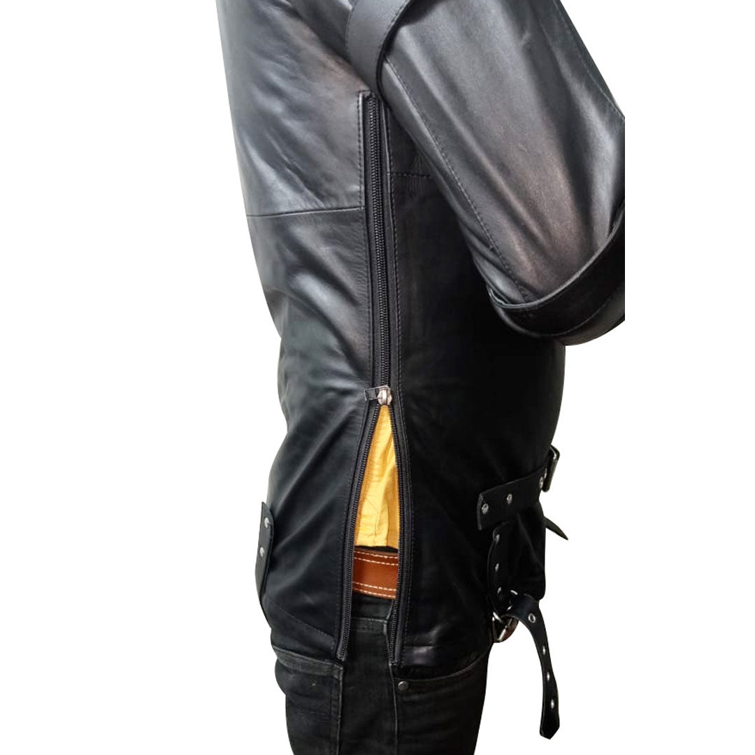 Men's Genuine Leather Heavy Duty Club Wear Straitjacket With Leather Straps Straitjacket: