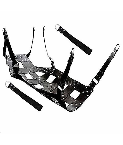 HEAVY DUTY LEATHER SEX SWING / SLING MADE OF FINE CHROME LEATHER SW3