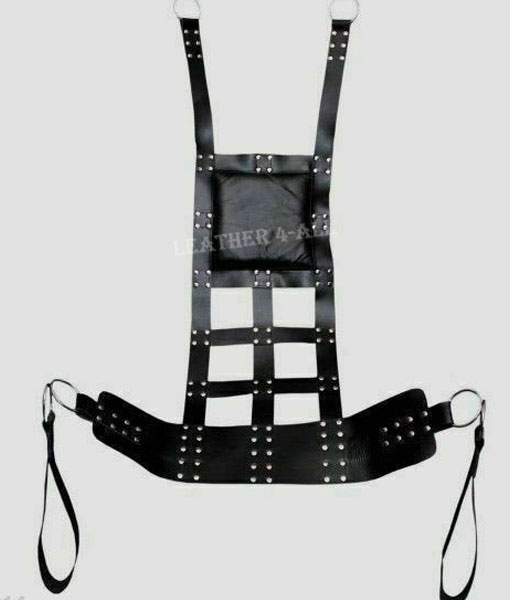 HEAVY DUTY LEATHER SEX SWING / SLING MADE OF FINE CHROME LEATHER SW1